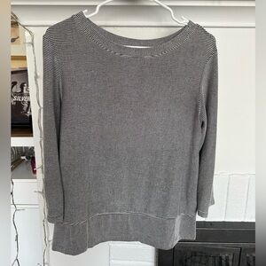 Christian Siriano Black and White Striped Knit